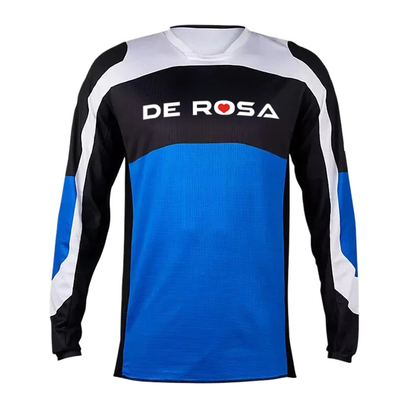 Mountain Biking Jerseys Men - De Rosa Radtrikot, Mountainbike-Enduro-Shirt, Cross-Country-DH, Motorrad-Downhill-Anzug,