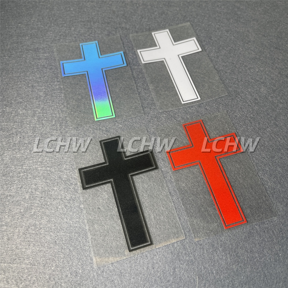 Mountain Biking Cartoon - Jesus-Kreuz Christliches Symbol Gott Christus Aufkleber