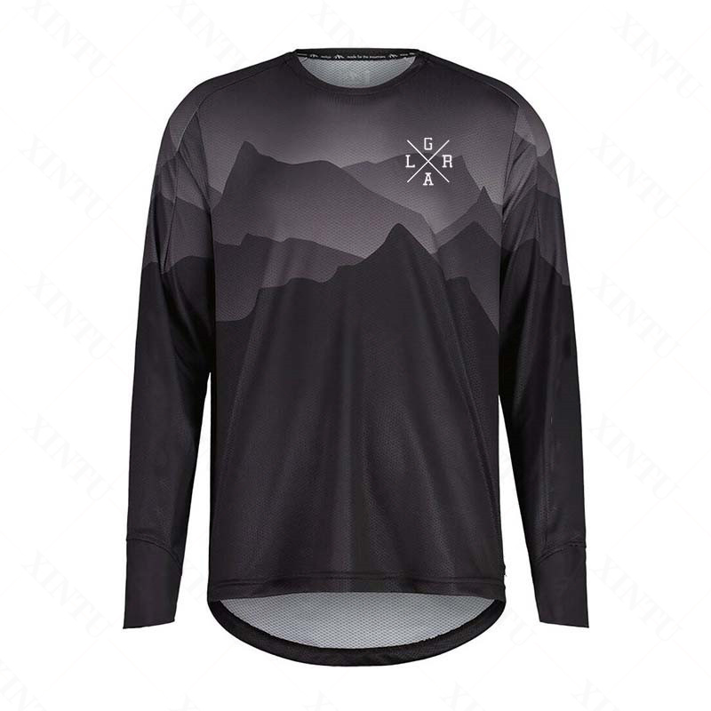 Mountain Biking Jerseys Men - Herren Motorrad-Langarmtrikot MTB BMX Mountainbike T-Shirt