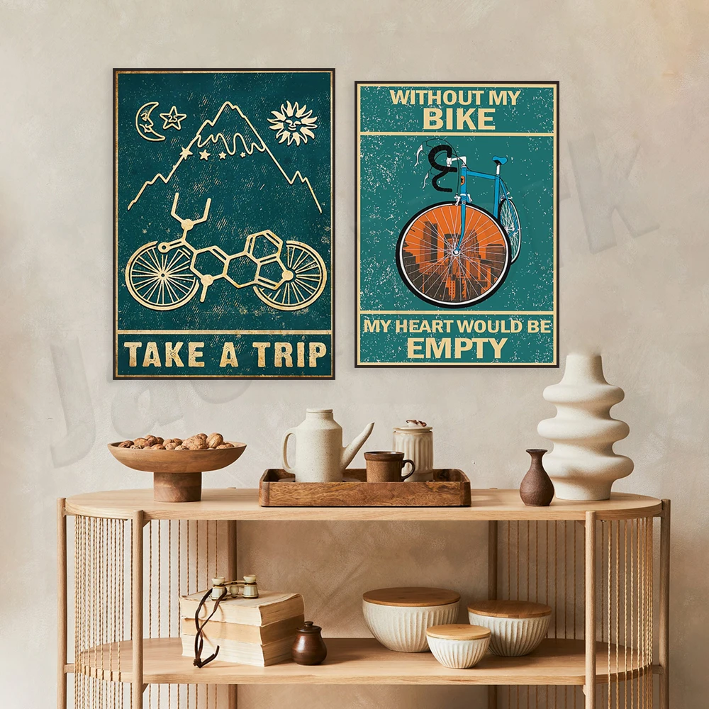 Mountain Biking Europe - Mountainbike-Druck, Mountainbike-Reiseposter, Leinwandgemälde, Wohnzimmer, Heimdekoration, abstrakte