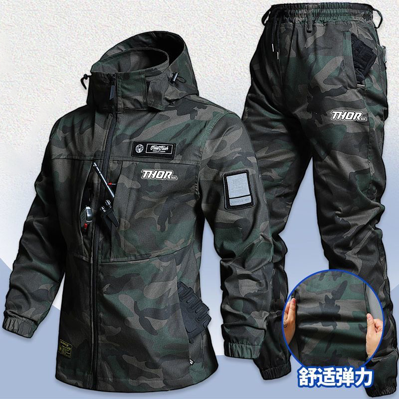 Mountain Biking Jerseys Men - THORSOL Radfahren Jacke Set Männer Wasserdichte