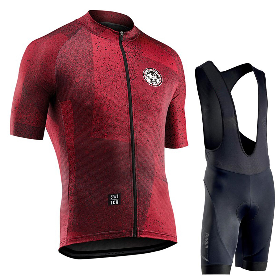 Mountain Biking Jerseys Men - 2026 Vendull Herren Radsport-Bib-Shorts und Mountainbike-Trikot