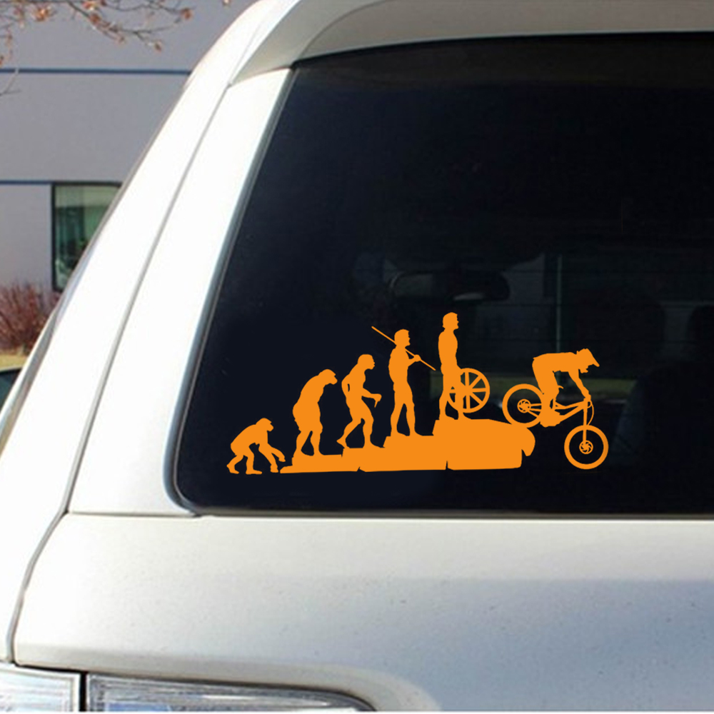 22,8*9,5 CM Interessante Evolu – Mountain Biking Cartoon Bewertung und Preis