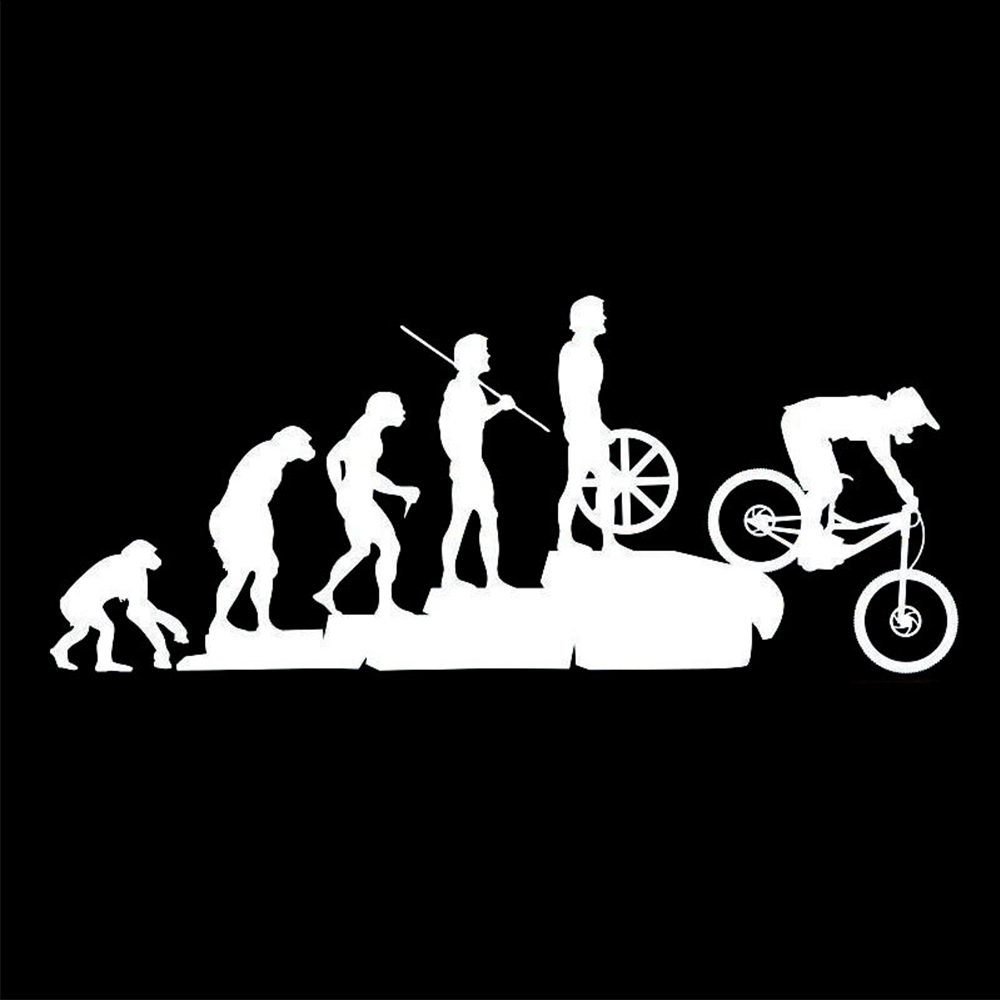 22,8*9,5 CM Interessante Evolu – Mountain Biking Cartoon Bewertung und Preis