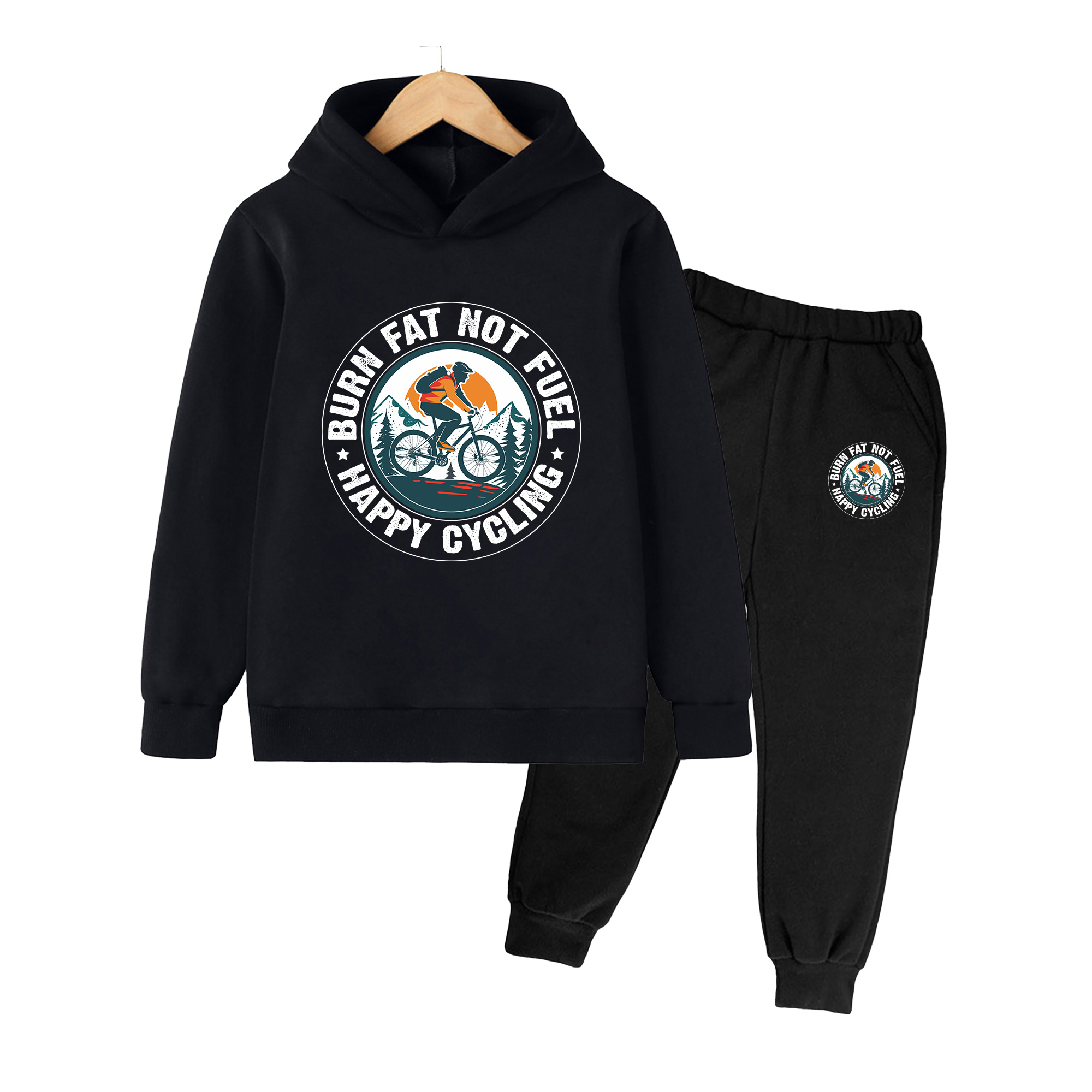 Kinder Mountainbike-Print Hood – Mountain Biking Cartoon Bewertung und Preis